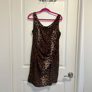 Vintage Leopard Print Cocktail Dress | Jack Mulqueen Petite 10P